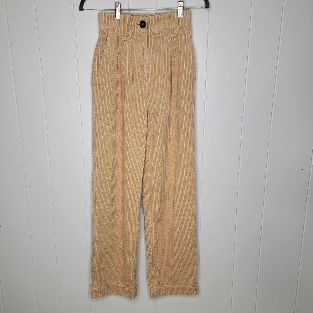 Paris Atelier & Other Stories High Waisted - Wide Leg Corduroy Pants - Size 0